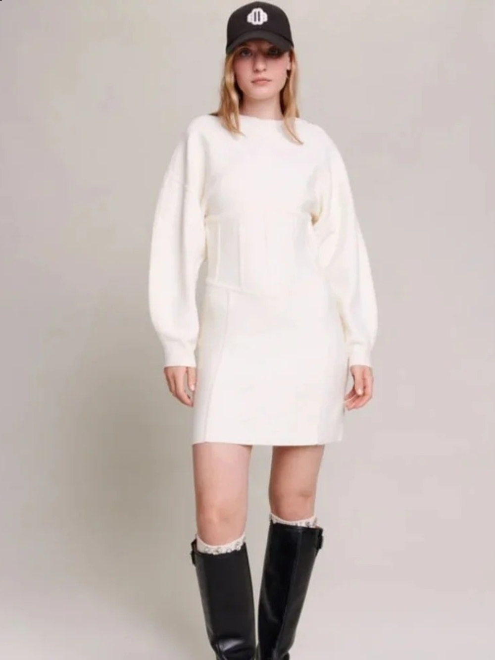 Maje CORSET-EFFECT JUMPER DRESS